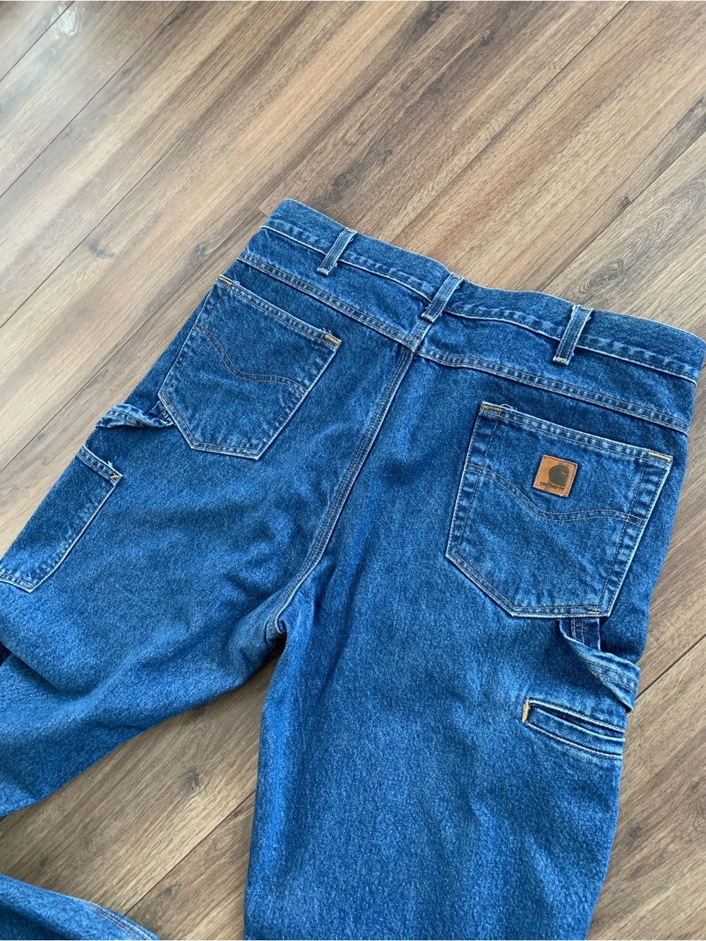 Carhartt Jeans Men's Dark Blue Carpenter Jeans with Utility Pockets size 40 - Picture 1 of 10